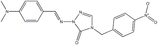 1-(p-Dimethylaminobenzylidene)amino-4-(p-nitrobenzyl)-1H-1,2,4-triazol-5(4H)-one 구조식 이미지