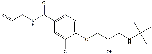 1-[4-[(2-Propenyl)carbamoyl]-2-chlorophenoxy]-3-[tert-butylamino]-2-propanol Structure