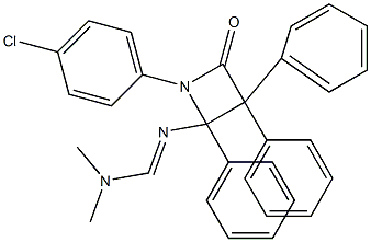 4-[[(Dimethylamino)methylene]amino]-3,3,4-triphenyl-1-(4-chlorophenyl)azetidin-2-one Structure