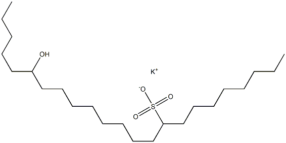 18-Hydroxytricosane-9-sulfonic acid potassium salt Structure