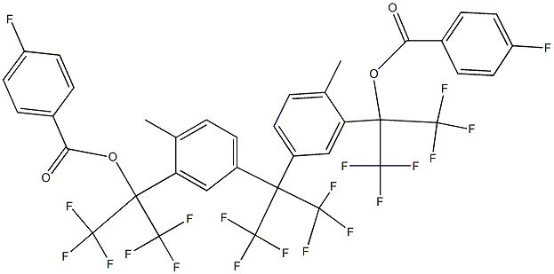 2,2-Bis[4-methyl-3-[2-(p-fluorobenzoyloxy)-1,1,1,3,3,3-hexafluoropropan-2-yl]phenyl]-1,1,1,3,3,3-hexafluoropropane Structure