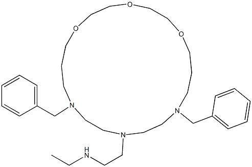 N-Ethyl-11,17-dibenzyl-1,4,7-trioxa-11,14,17-triazacycloicosane-14-ethanamine 구조식 이미지