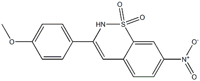 3-(4-Methoxyphenyl)-7-nitro-2H-1,2-benzothiazine 1,1-dioxide 구조식 이미지