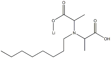 2-[[1-[(Lithiooxy)carbonyl]ethyl]octylamino]propionic acid 구조식 이미지