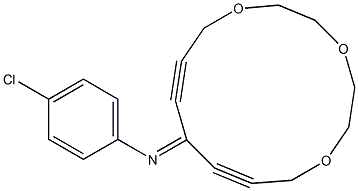 11-(4-Chlorophenylimino)-1,4,7-trioxacyclotetradeca-9,12-diyne 구조식 이미지