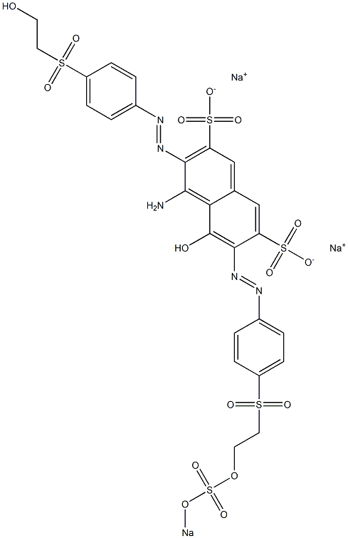 4-Amino-5-hydroxy-3-[p-(2-hydroxyethylsulfonyl)phenylazo]-6-[p-[2-(sodiooxysulfonyloxy)ethylsulfonyl]phenylazo]-2,7-naphthalenedisulfonic acid disodium salt Structure