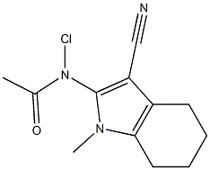 1-Methyl-2-(chloroacetylamino)-4,5,6,7-tetrahydro-1H-indole-3-carbonitrile Structure