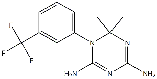 2,4-Diamino-6,6-dimethyl-5,6-dihydro-5-(3-trifluoromethylphenyl)-1,3,5-triazine Structure