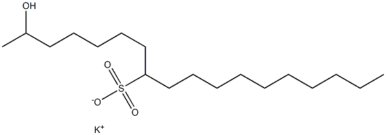 2-Hydroxyoctadecane-8-sulfonic acid potassium salt 구조식 이미지