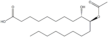 (9S,10S)-10-Acetyloxy-9-hydroxyoctadecanoic acid Structure