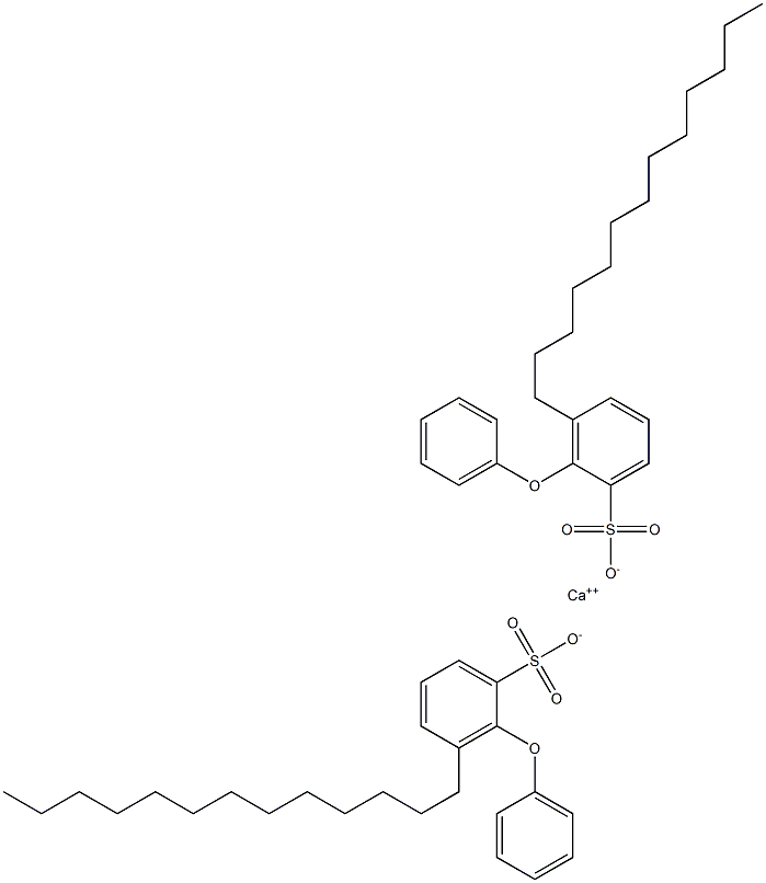 Bis(2-phenoxy-3-tridecylbenzenesulfonic acid)calcium salt Structure