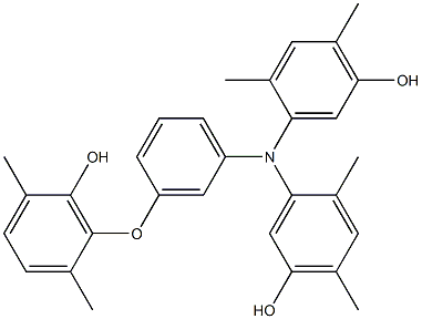 N,N-Bis(5-hydroxy-2,4-dimethylphenyl)-3-(6-hydroxy-2,5-dimethylphenoxy)benzenamine Structure