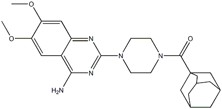 2-[4-[(1-Adamantyl)carbonyl]-1-piperazinyl]-4-amino-6,7-dimethoxyquinazoline 구조식 이미지