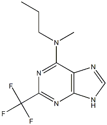 6-(Methylpropylamino)-2-trifluoromethyl-9H-purine 구조식 이미지