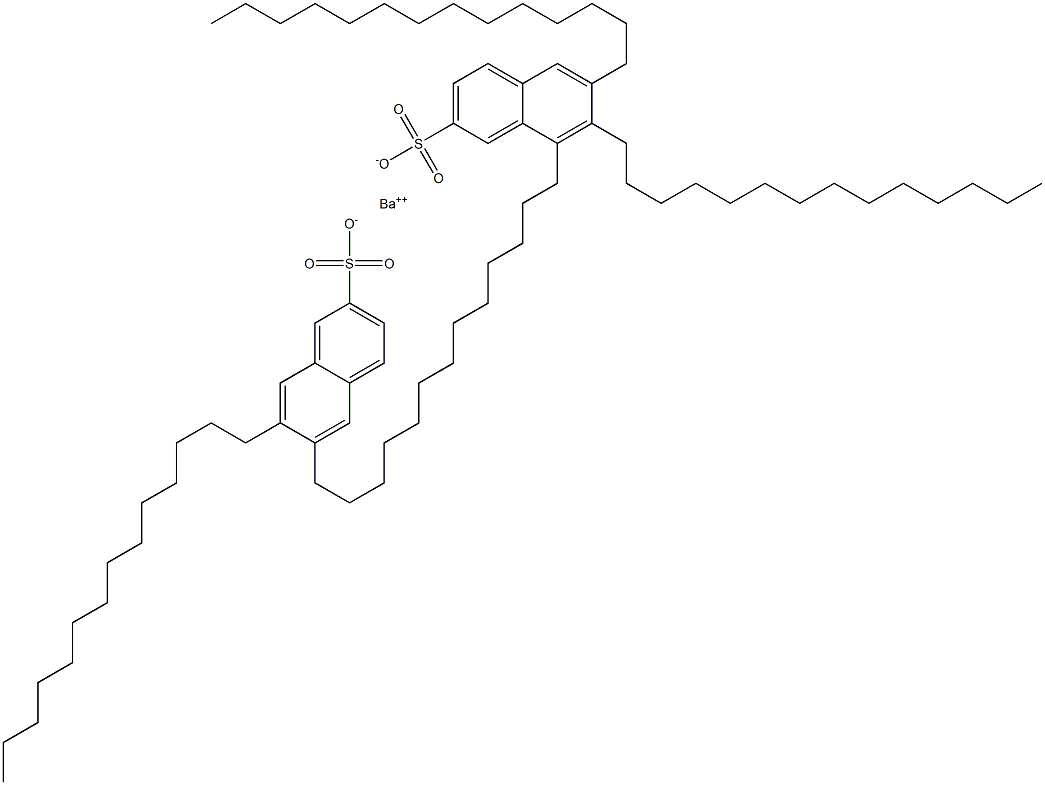 Bis(6,7-ditetradecyl-2-naphthalenesulfonic acid)barium salt 구조식 이미지