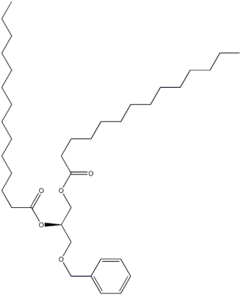 [R,(-)]-3-O-Benzyl-1-O,2-O-dimyristoyl-D-glycerol Structure