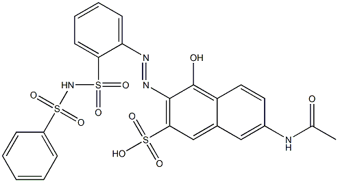 7-Acetylamino-4-hydroxy-3-[2-[[(phenylsulfonyl)amino]sulfonyl]phenylazo]-2-naphthalenesulfonic acid Structure