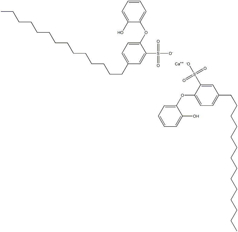 Bis(2'-hydroxy-4-tetradecyl[oxybisbenzene]-2-sulfonic acid)calcium salt Structure