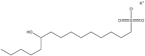 10-Hydroxypentadecane-1-sulfonic acid potassium salt 구조식 이미지