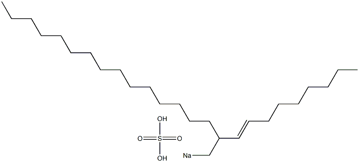 Sulfuric acid 2-(1-nonenyl)heptadecyl=sodium ester salt 구조식 이미지