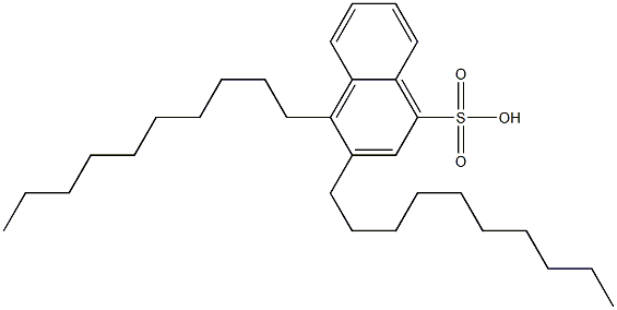 3,4-Didecyl-1-naphthalenesulfonic acid Structure