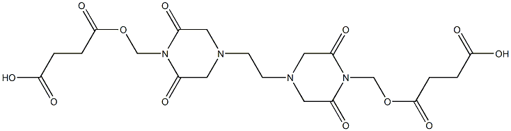 4,4'-Ethylenebis(2,6-dioxopiperazine-1-methanol)bis(hydrogen succinate) Structure