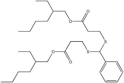 3,3'-(Benzylidenebisthio)dipropionic acid bis(2-ethylhexyl) ester 구조식 이미지