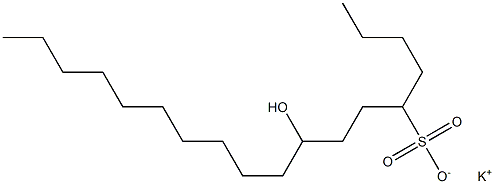 8-Hydroxyoctadecane-5-sulfonic acid potassium salt 구조식 이미지