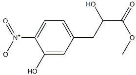 2-Hydroxy-3-(3-hydroxy-4-nitrophenyl)propionic acid methyl ester 구조식 이미지