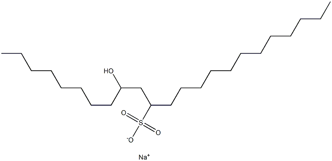 9-Hydroxytricosane-11-sulfonic acid sodium salt 구조식 이미지