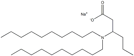 3-(Didecylamino)hexanoic acid sodium salt 구조식 이미지