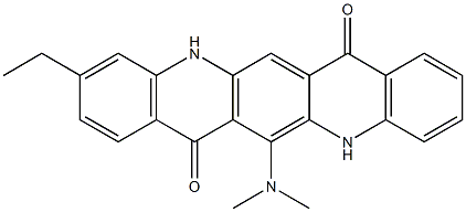 6-(Dimethylamino)-10-ethyl-5,12-dihydroquino[2,3-b]acridine-7,14-dione Structure