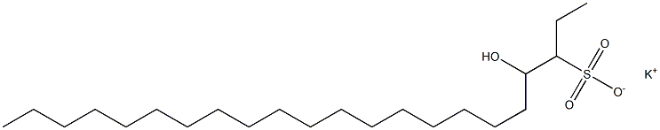 4-Hydroxydocosane-3-sulfonic acid potassium salt 구조식 이미지