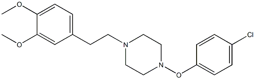 1-(4-Chlorophenoxy)-4-(3,4-dimethoxyphenethyl)piperazine 구조식 이미지