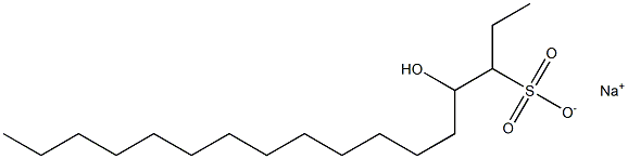 4-Hydroxyheptadecane-3-sulfonic acid sodium salt 구조식 이미지