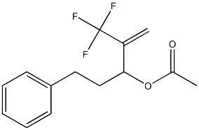 Acetic acid 1-(2-phenylethyl)-2-trifluoromethyl-2-propenyl ester Structure