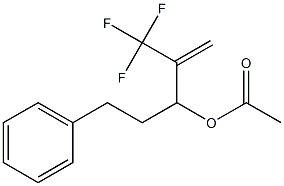 Acetic acid 1-(2-phenylethyl)-2-trifluoromethyl-2-propenyl ester 구조식 이미지