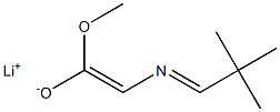 Lithium 1-methoxy-2-[(2,2-dimethylpropylidene)amino]ethene-1-olate 구조식 이미지