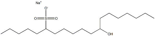 12-Hydroxynonadecane-6-sulfonic acid sodium salt 구조식 이미지