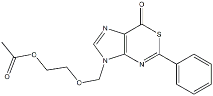 5-Phenyl-3-[(2-acetoxyethoxy)methyl]imidazo[4,5-d][1,3]thiazin-7(3H)-one Structure