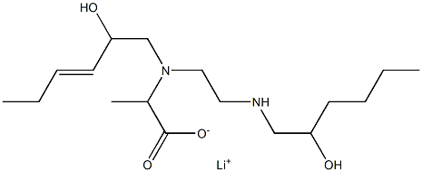 2-[N-(2-Hydroxy-3-hexenyl)-N-[2-(2-hydroxyhexylamino)ethyl]amino]propionic acid lithium salt 구조식 이미지