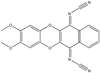 N,N'-Dicyano-2,3-dimethoxybenzo[b]naphtho[2,3-e][1,4]dioxin-6,11-diimine Structure