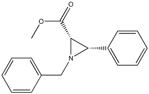 (2S,3S)-1-Benzyl-3-phenylaziridine-2-carboxylic acid methyl ester 구조식 이미지