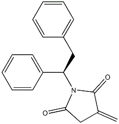 (+)-N-[(R)-1,2-Diphenylethyl]-2-methylenesuccinimide Structure