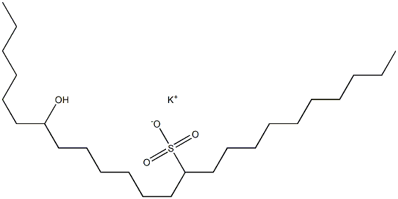 18-Hydroxytetracosane-11-sulfonic acid potassium salt 구조식 이미지