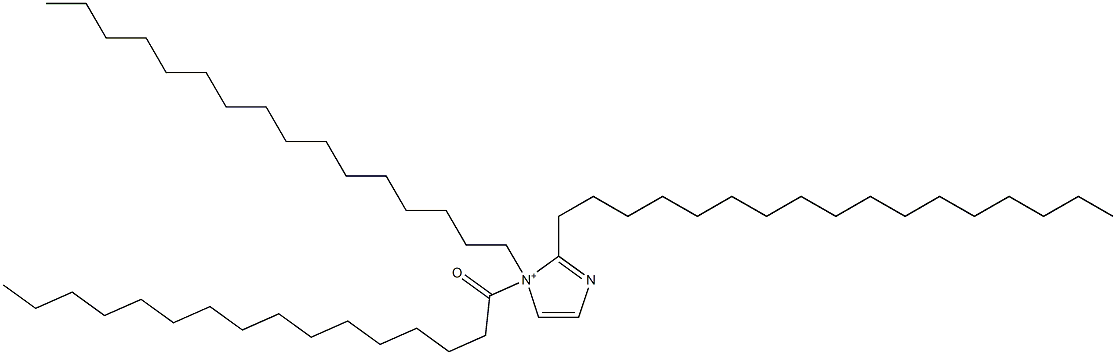 2-Heptadecyl-1-hexadecyl-1-hexadecanoyl-1H-imidazol-1-ium Structure