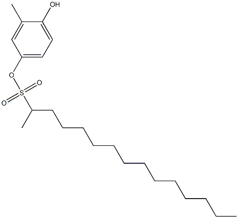 2-Pentadecanesulfonic acid 4-hydroxy-3-methylphenyl ester Structure