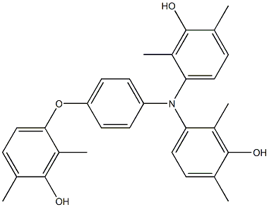 N,N-Bis(3-hydroxy-2,4-dimethylphenyl)-4-(3-hydroxy-2,4-dimethylphenoxy)benzenamine 구조식 이미지