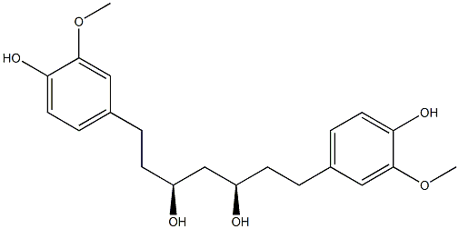 4,4'-[(3S,5R)-3,5-Dihydroxyheptane-1,7-diyl]bis(2-methoxyphenol) 구조식 이미지