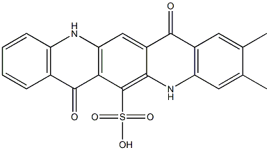 5,7,12,14-Tetrahydro-2,3-dimethyl-7,14-dioxoquino[2,3-b]acridine-6-sulfonic acid 구조식 이미지